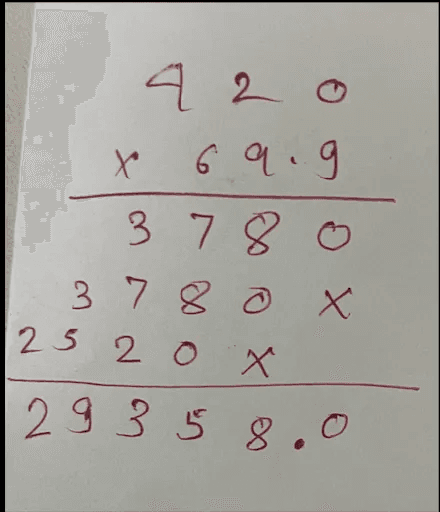 Long Multiplication Example
